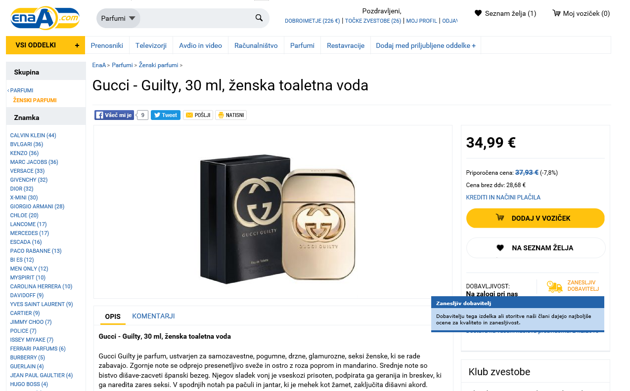Gucci-Zanesljiv Dobavitelj