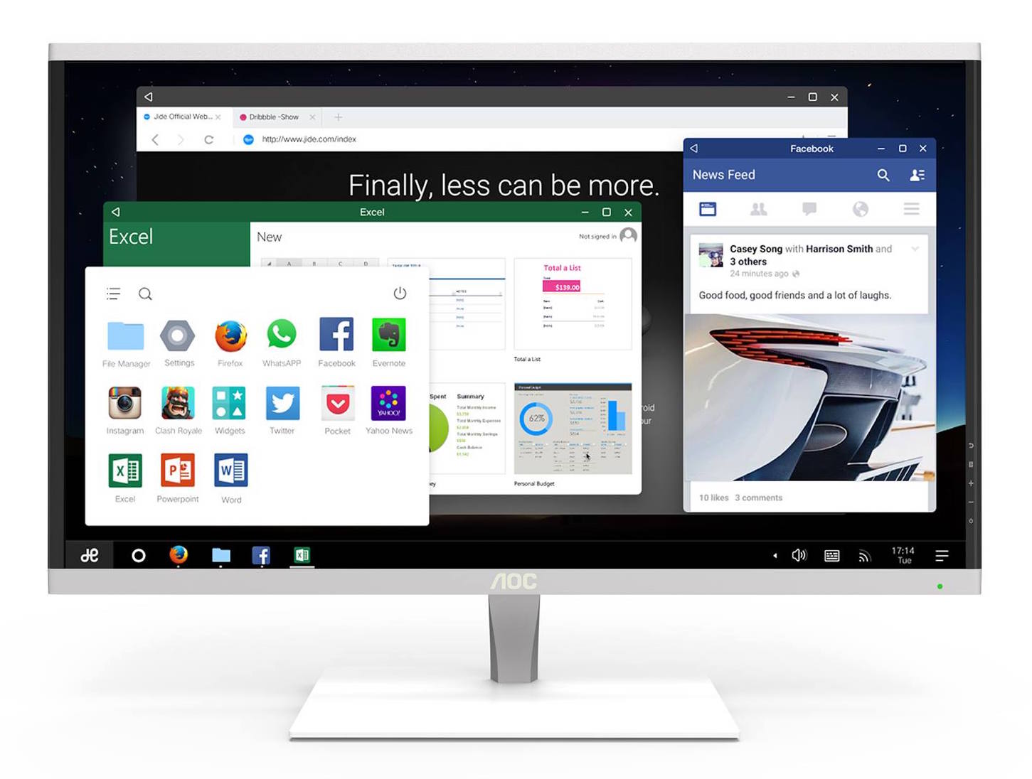 Remix OS je v osnovi Android, na videz pa spominja bolj na klasičen operacijski sistem osebnih računalnikov.