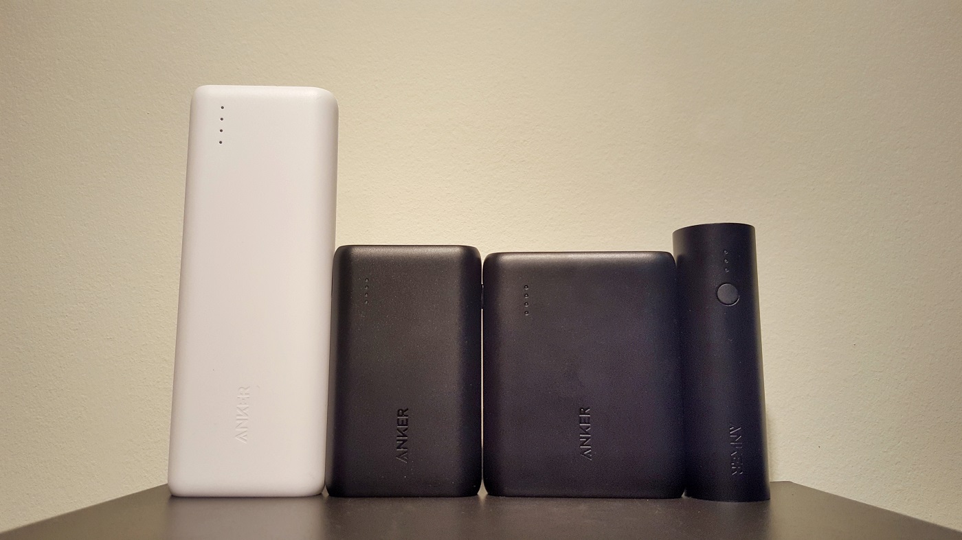 Anker Power banks side by side