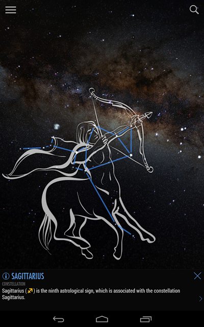 SkyView ozvezdje Sagittarius