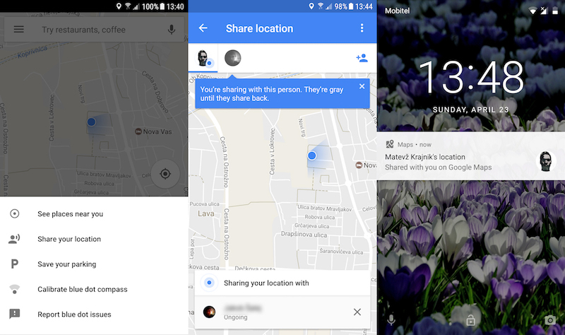 Maps Location Sharing 1
