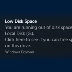 Kako se znebiti obvestila “Low Disk Space” na Windowsih
