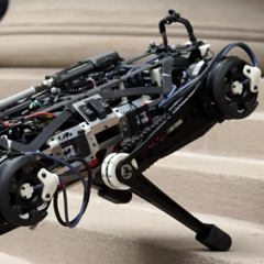 Robot, ki lahko skoči na pisalno mizo